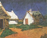 Vincent Van Gogh Three White Cottages in Saintes-Maries (nn04) oil painting picture wholesale